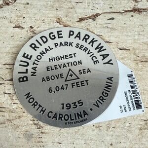 Blue Ridge Parkway Chrome Sticker Highest Elevation 6047 Ft Decal